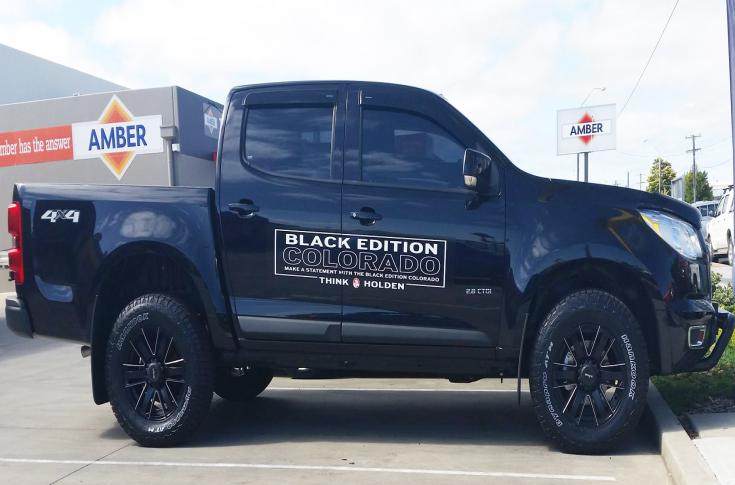 HOLDEN COLORADO ROK SATIN BLACK PIPED